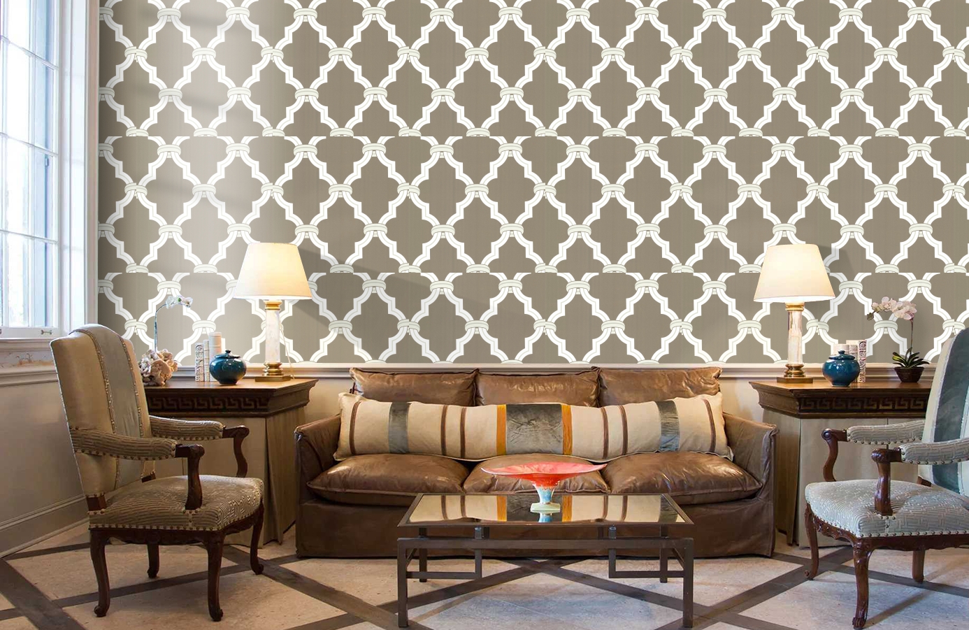 Обои CCE130135 фото в интерьере кабинета