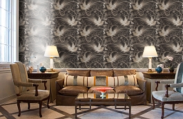 Обои Lacquer 882 фото в интерьере кабинета превью