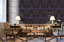 Обои W0009-01 фото в интерьере кабинета превью