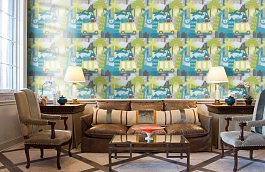 Обои YH-17926 фото в интерьере кабинета превью