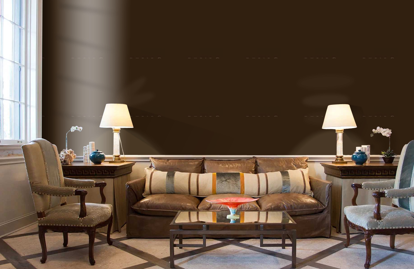 Обои 115601 фото в интерьере кабинета