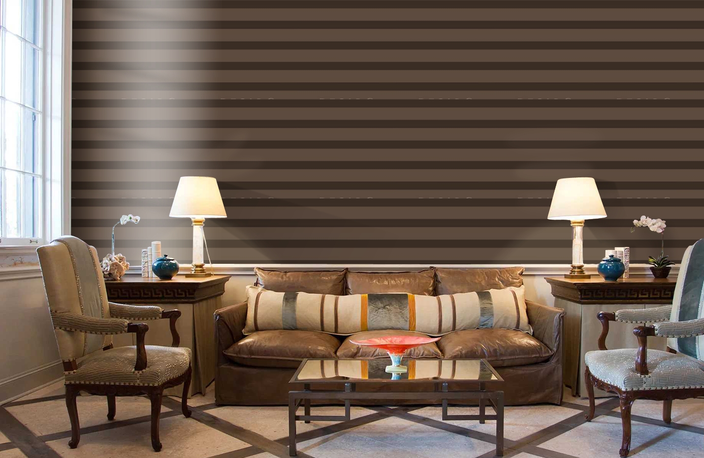 Обои 115614 фото в интерьере кабинета