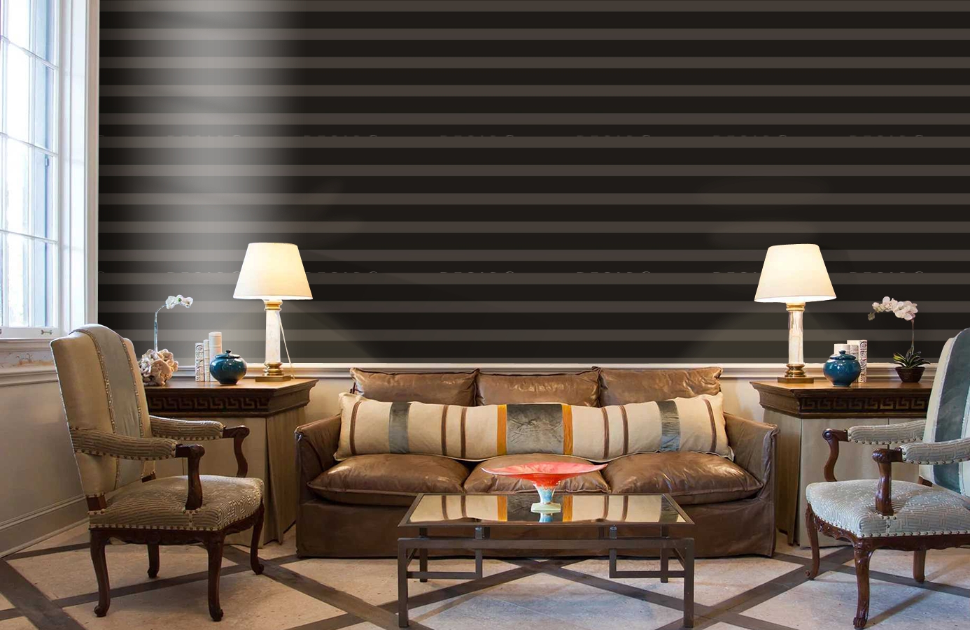 Обои 115615 фото в интерьере кабинета