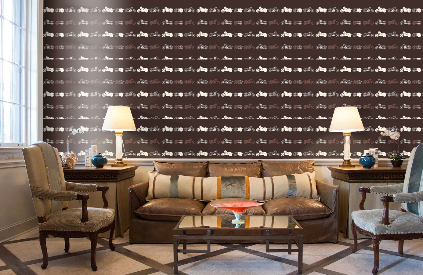 Обои 115645 фото в интерьере кабинета