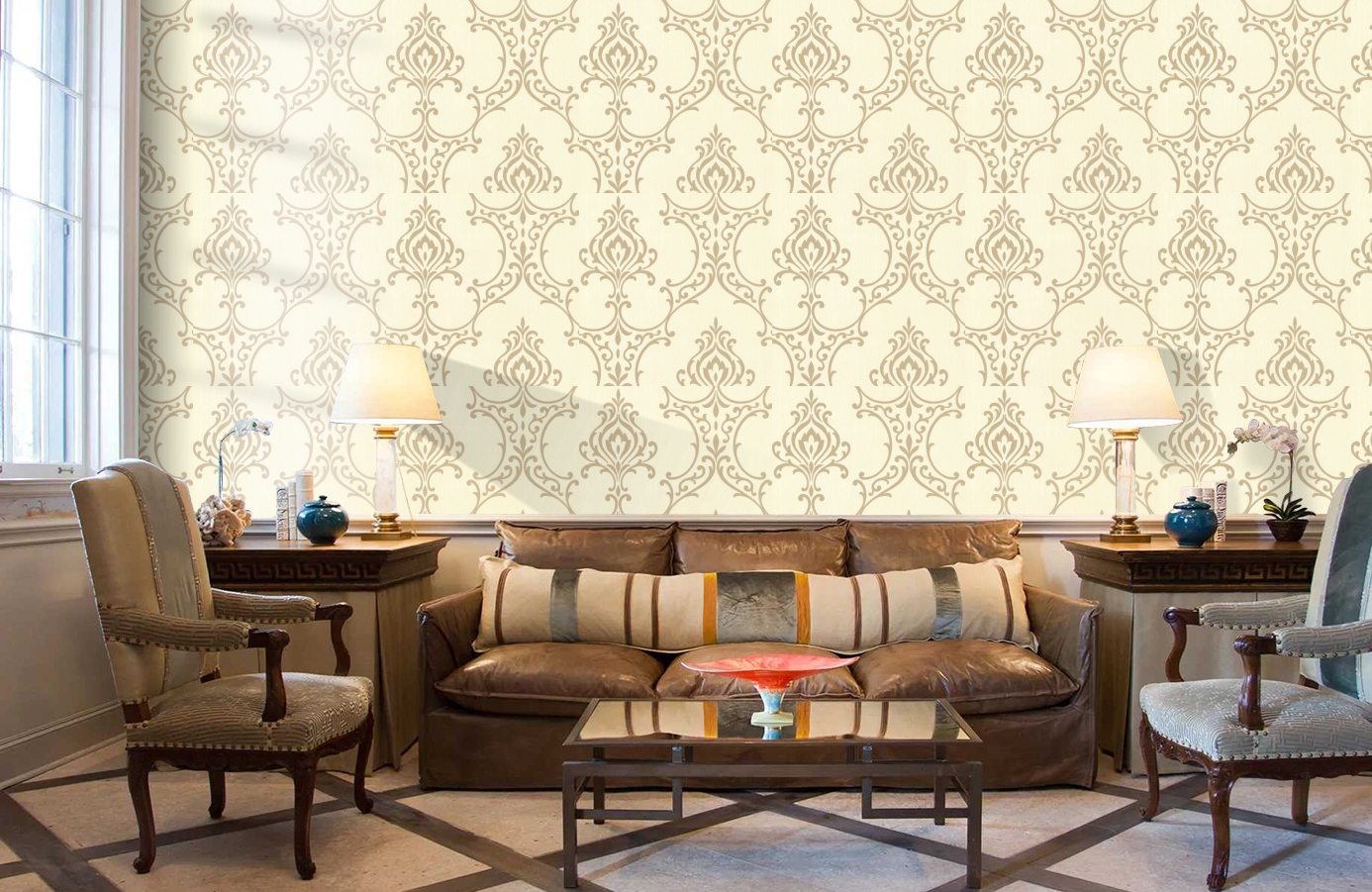 Обои 495-69019 фото в интерьере кабинета