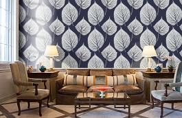 Обои 110371 фото в интерьере кабинета превью