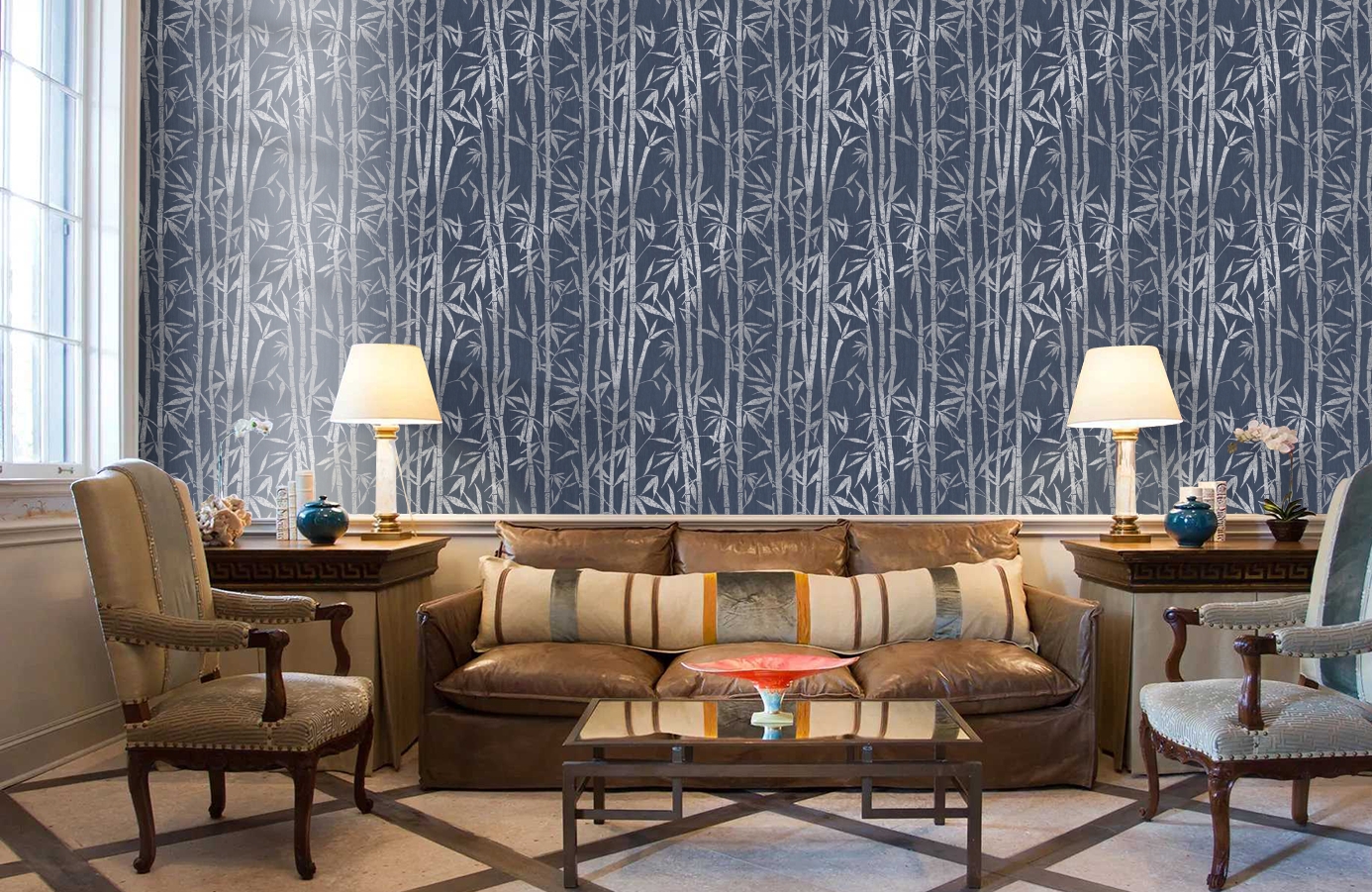 Обои 90281 фото в интерьере кабинета