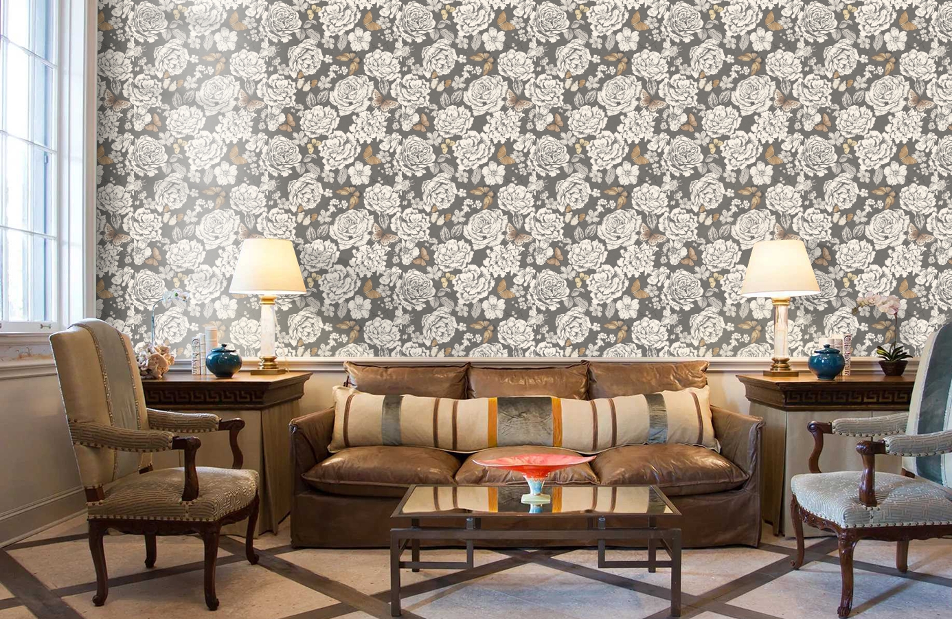 Обои 98831 фото в интерьере кабинета