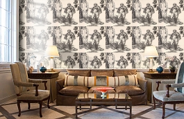 Обои Vauxhallgardens-Softblack фото в интерьере кабинета превью