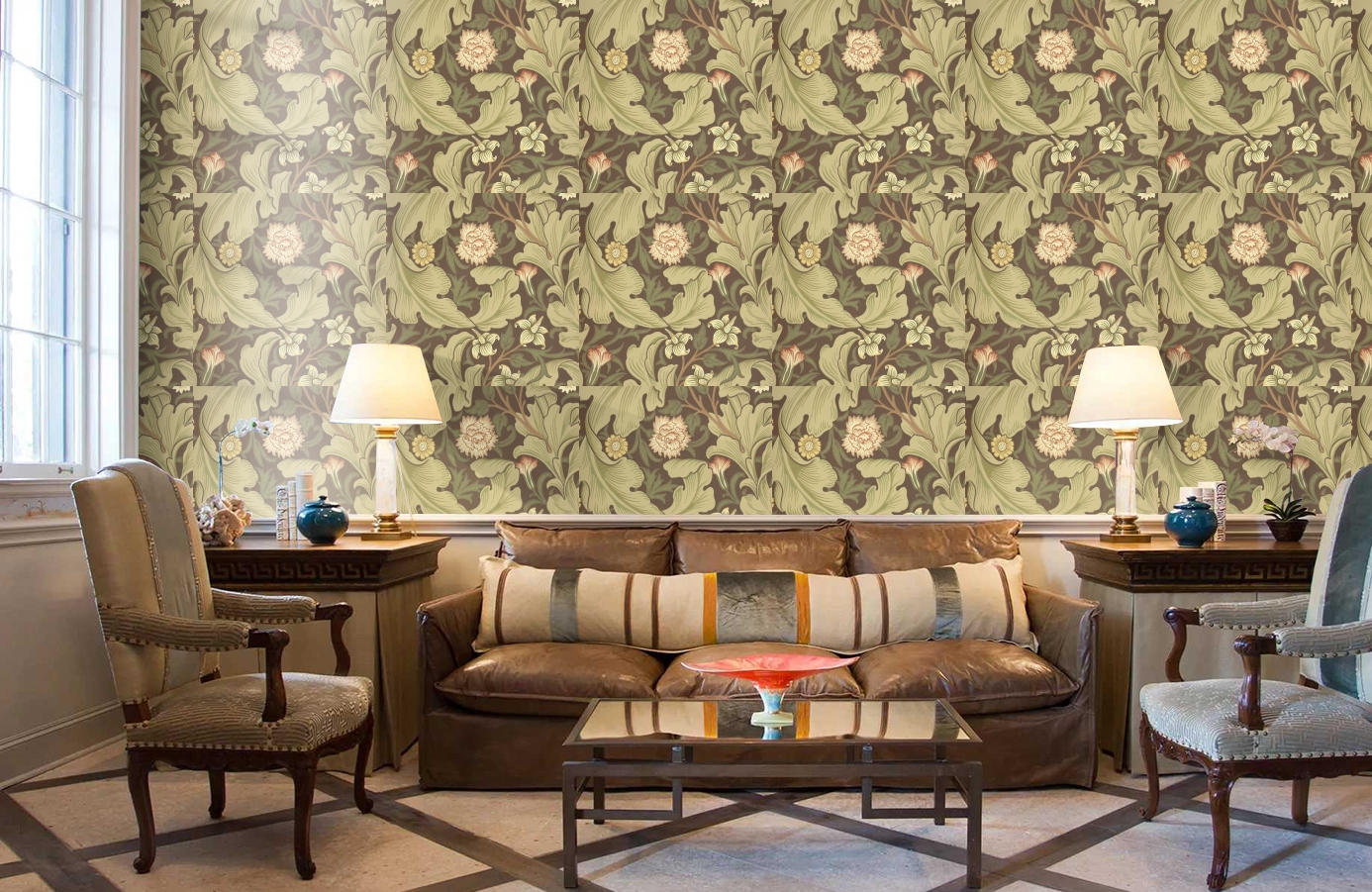 Обои 212542 фото в интерьере кабинета