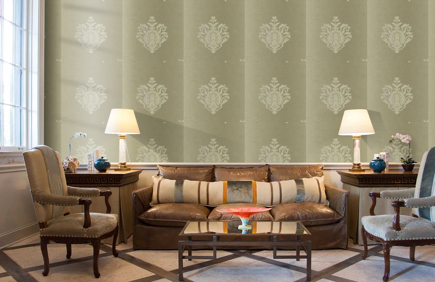 Обои HMY57597 фото в интерьере кабинета