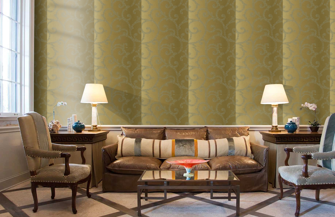 Обои HMY57604 фото в интерьере кабинета