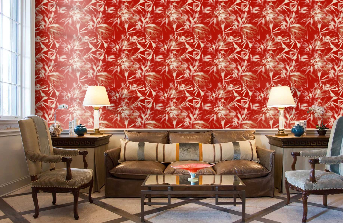 Обои 1985-6 фото в интерьере кабинета