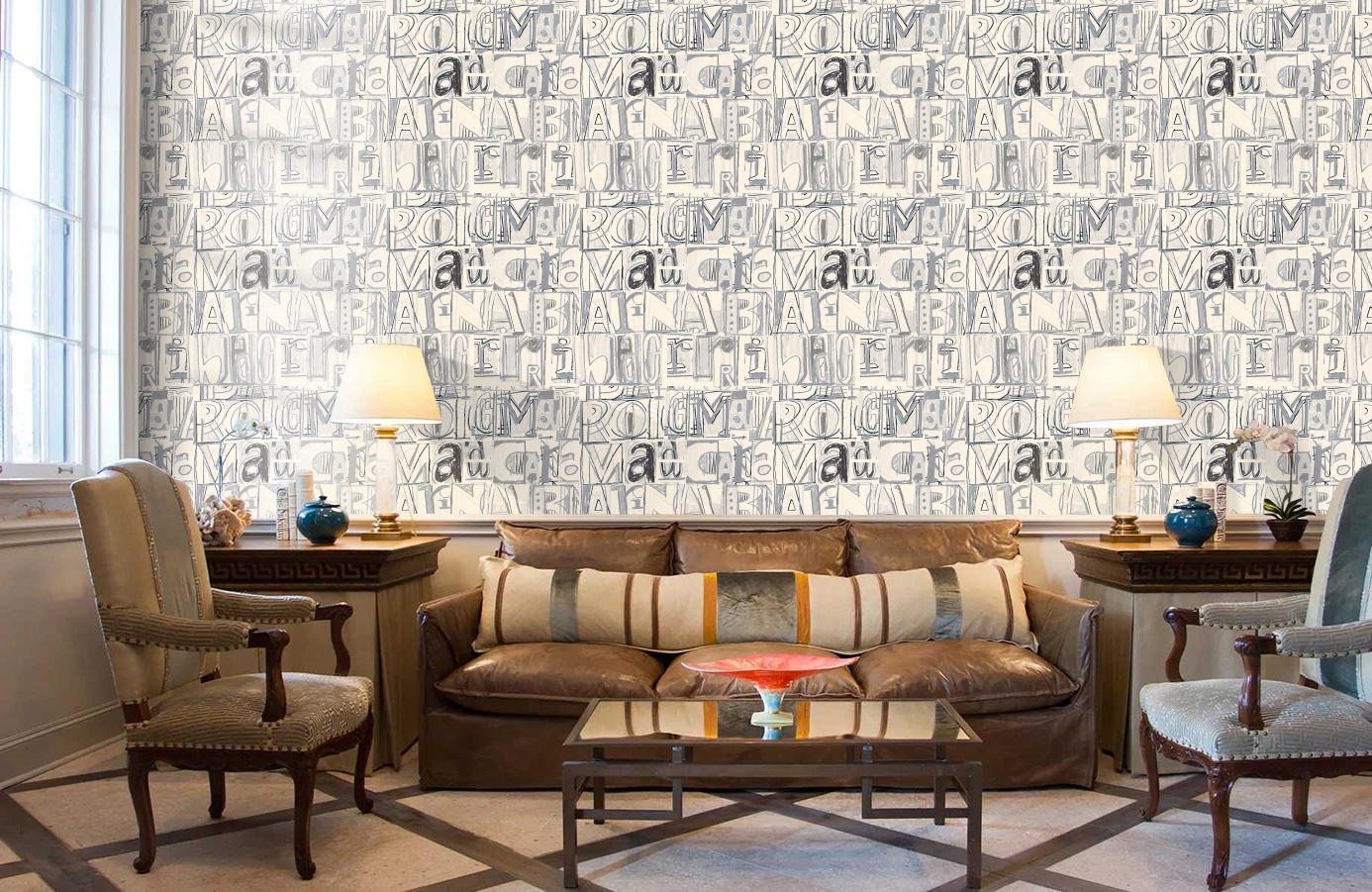 Обои 1990-2 9 фото в интерьере кабинета