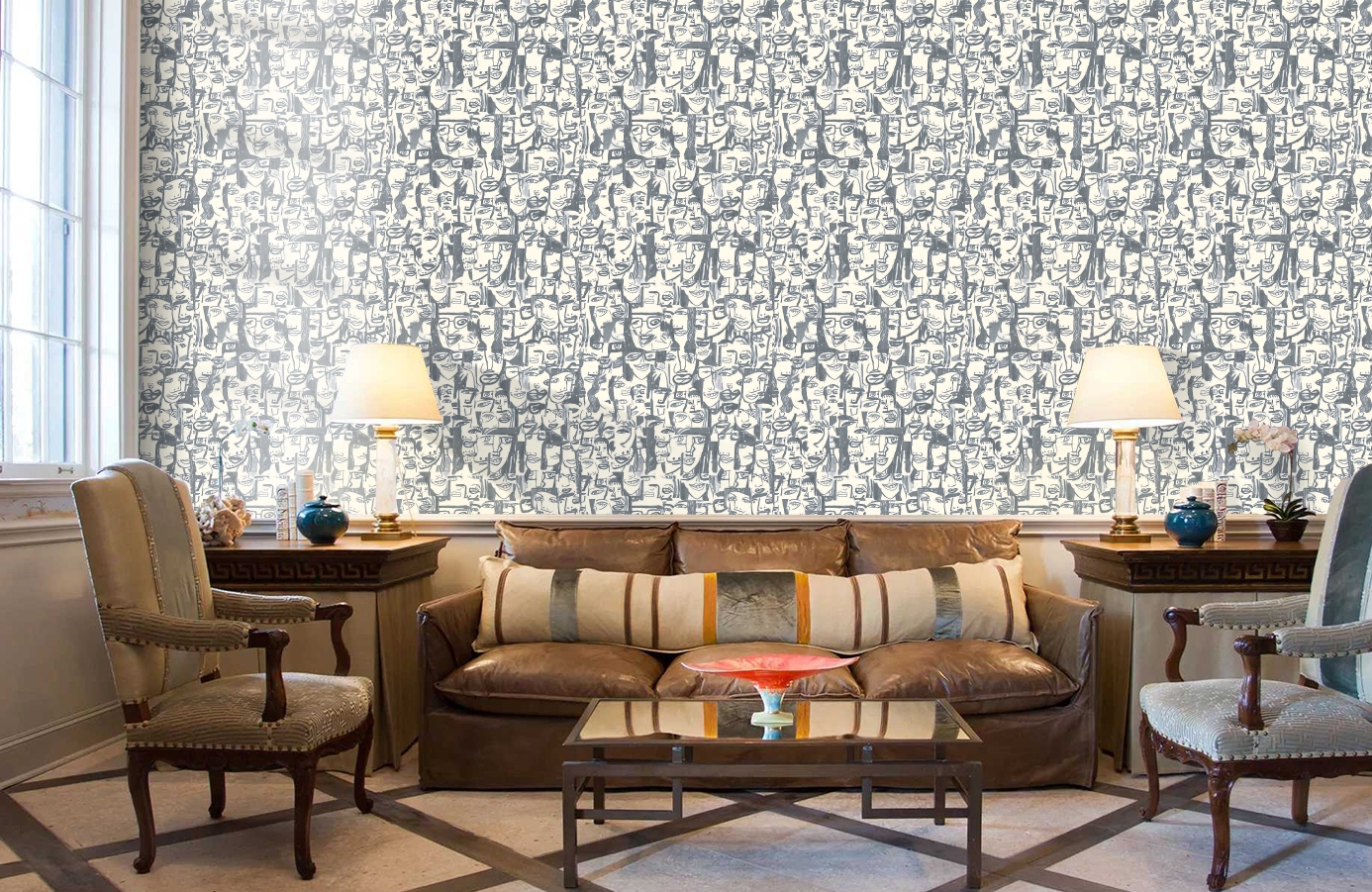 Обои 1994-1 9 фото в интерьере кабинета