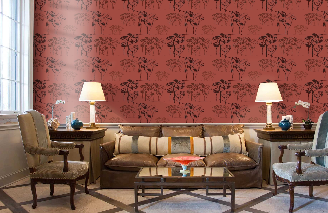 Обои 1996-2 9 фото в интерьере кабинета