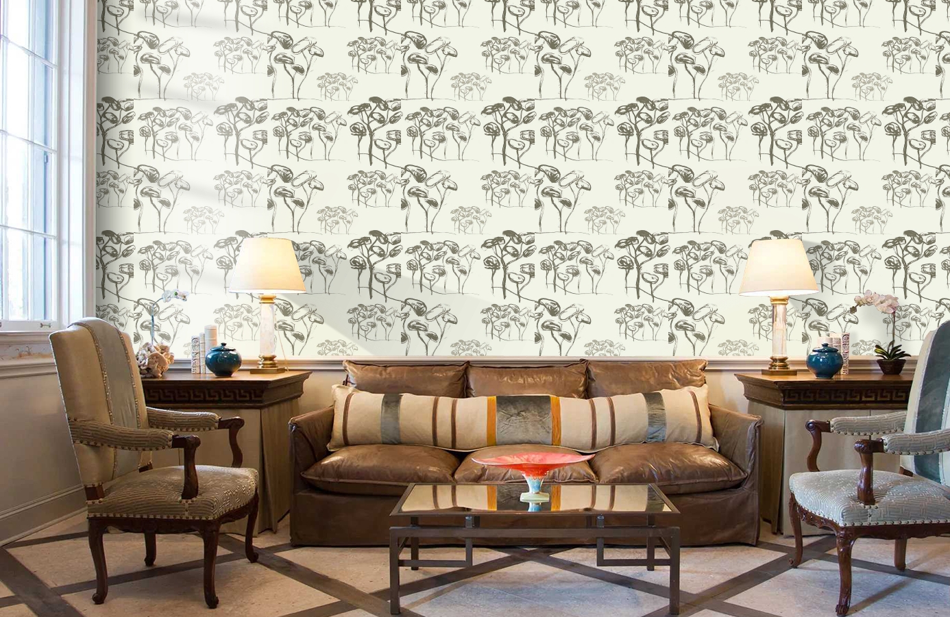 Обои 1996-3 9 фото в интерьере кабинета