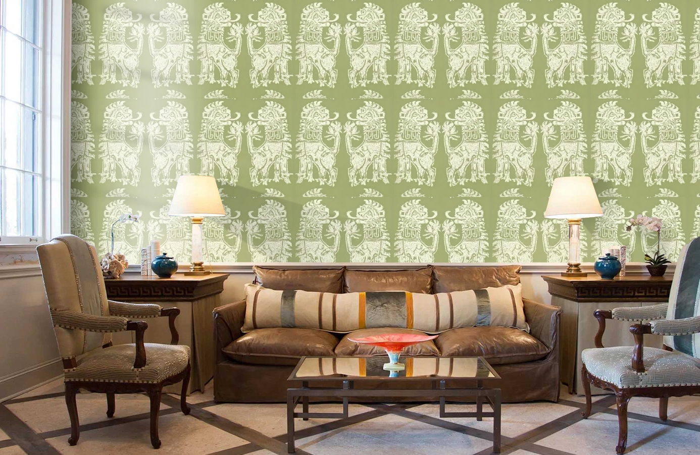 Обои DVIWSI104 фото в интерьере кабинета