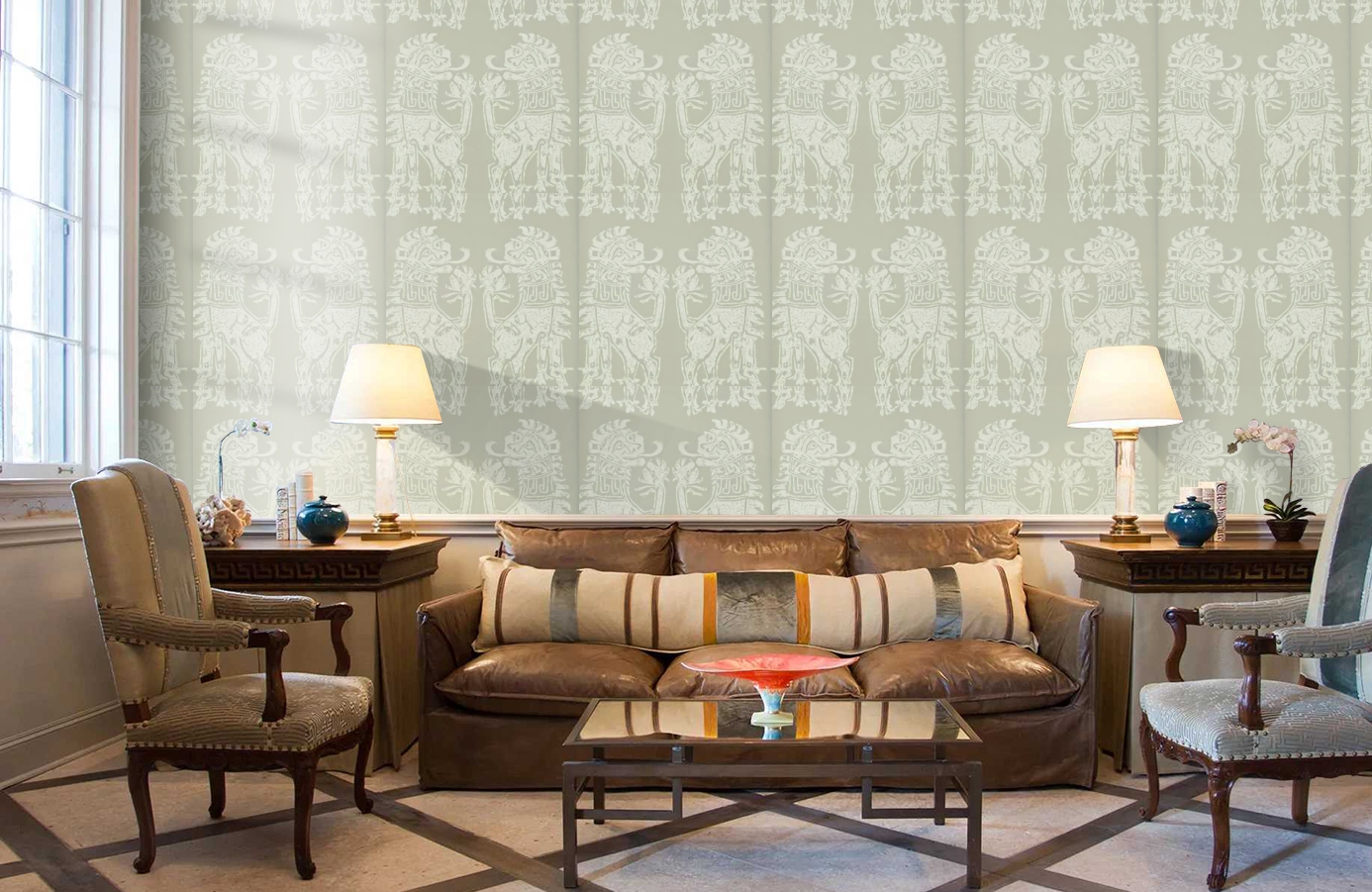 Обои DVIWSI105 фото в интерьере кабинета