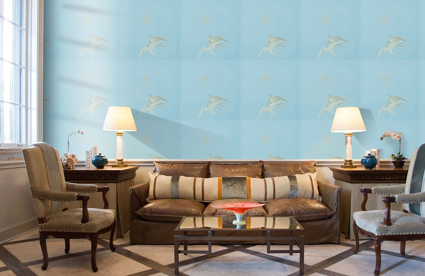 Обои DVIWSW103 фото в интерьере кабинета