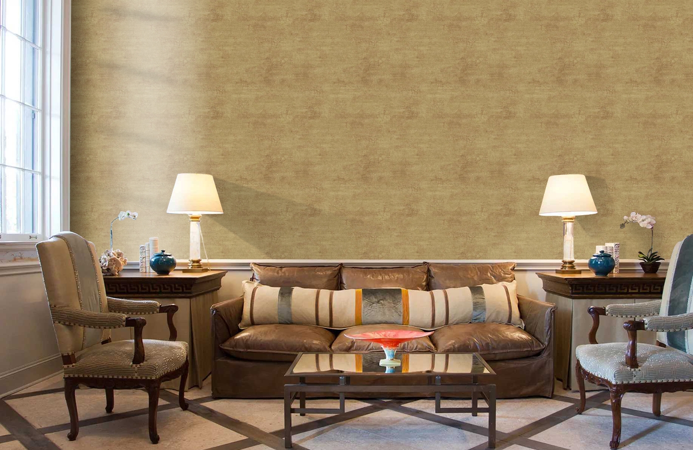 Обои TT6194 фото в интерьере кабинета