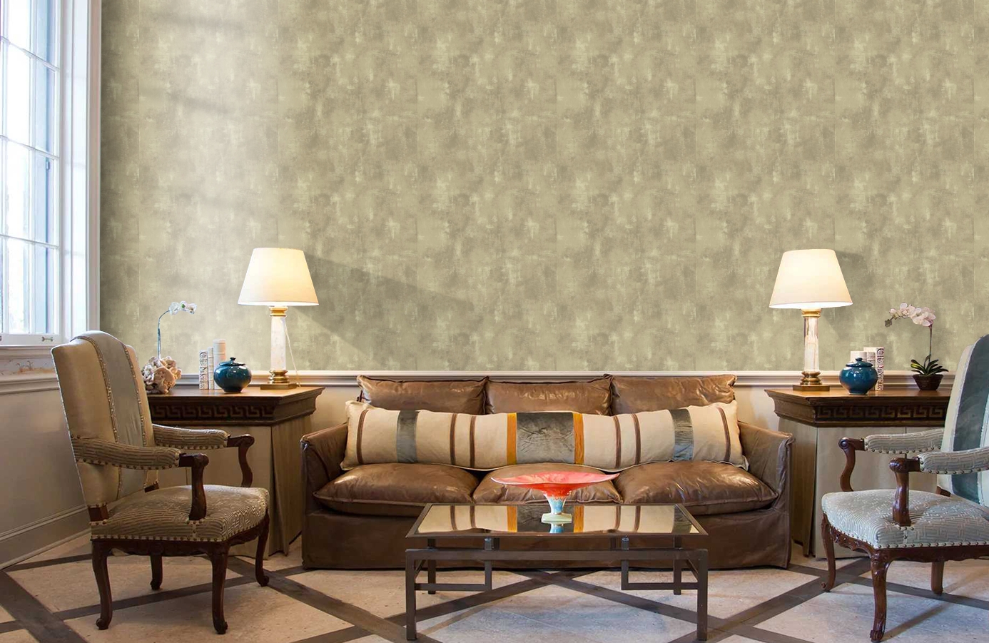 Обои TT6205 фото в интерьере кабинета