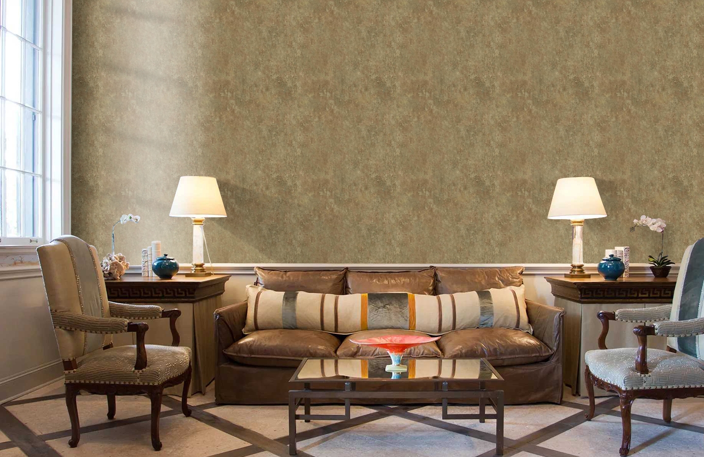 Обои TT6245 фото в интерьере кабинета