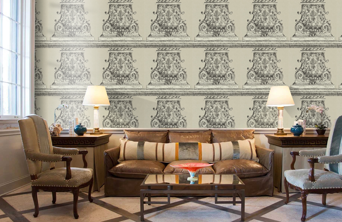 Обои ZINW310085 фото в интерьере кабинета