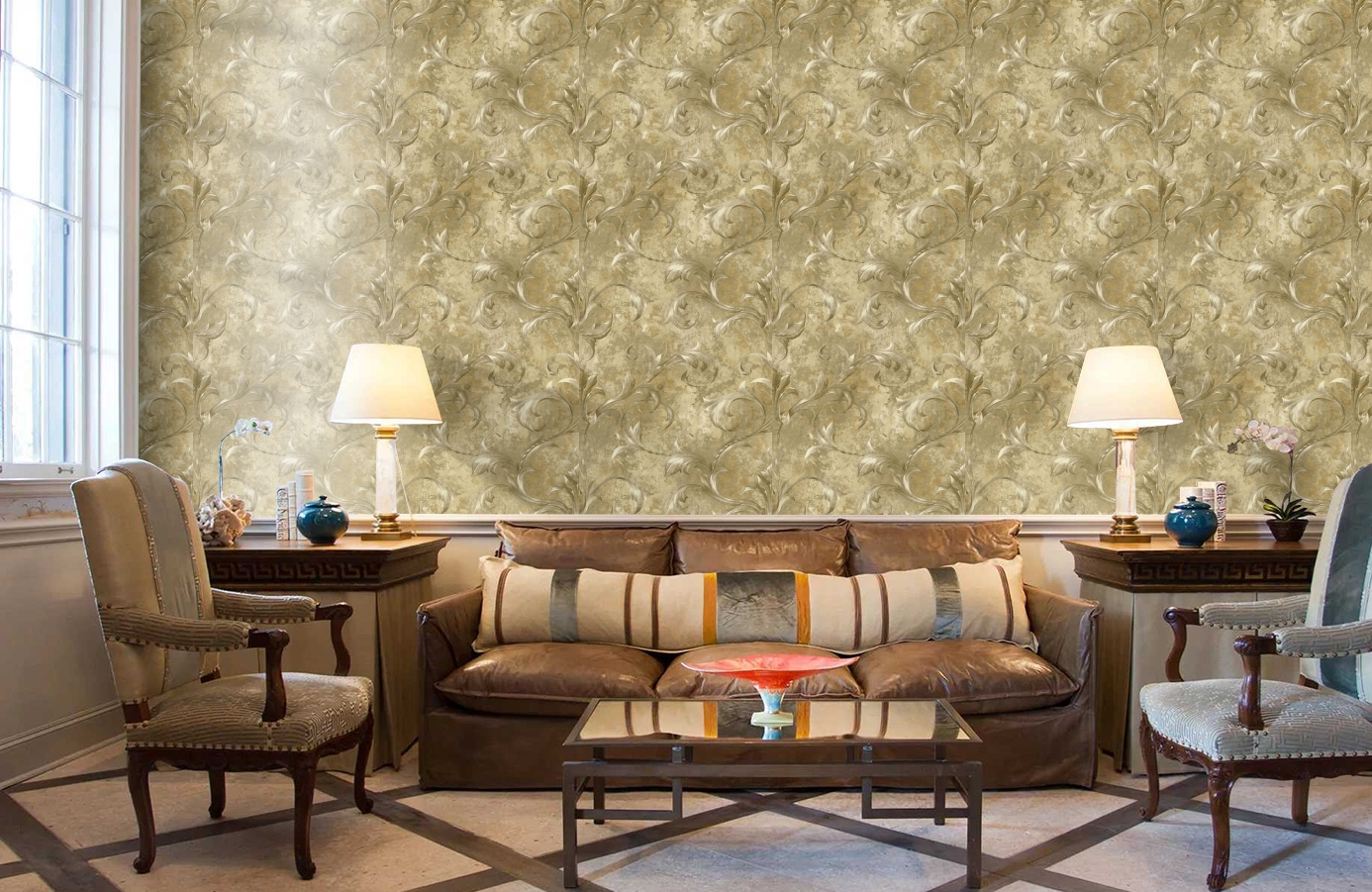 Обои AT31000 фото в интерьере кабинета