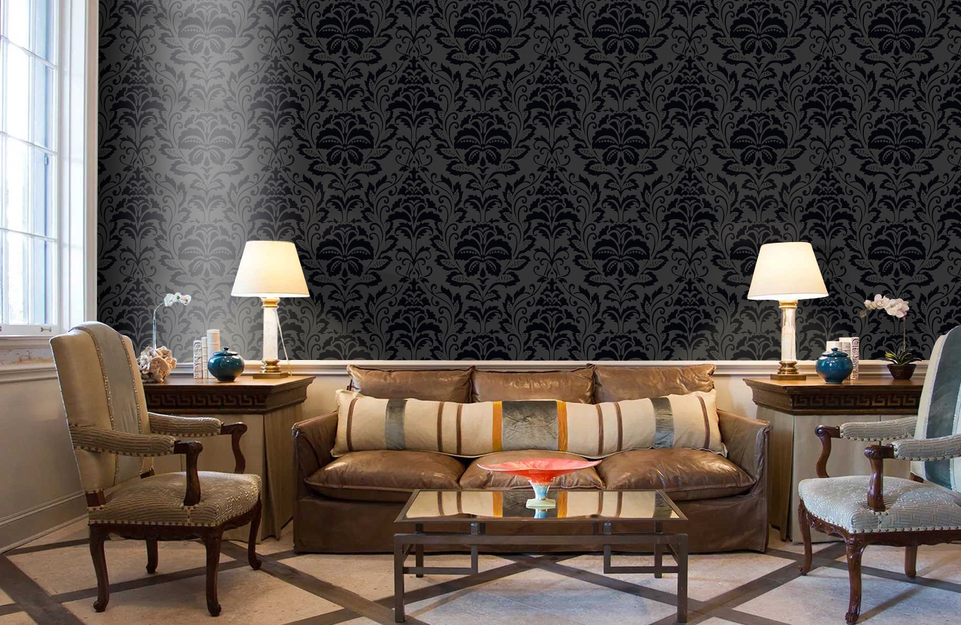 Обои 255426 фото в интерьере кабинета