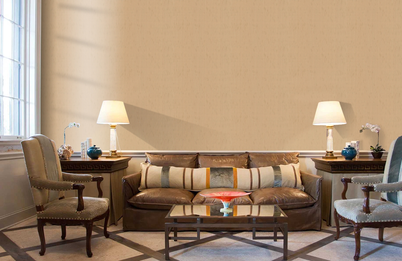 Обои 2663-54 фото в интерьере кабинета