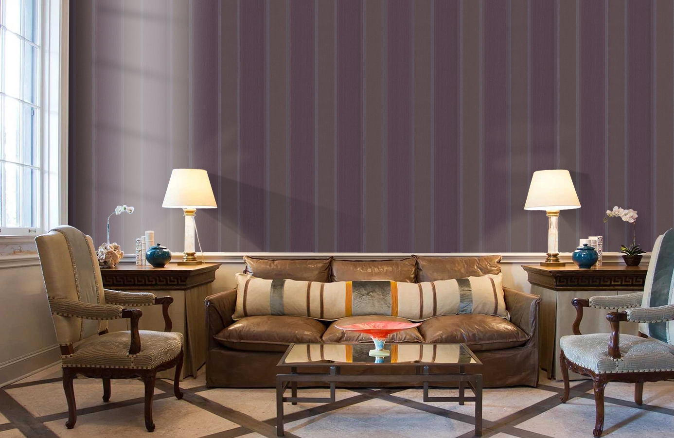 Обои 2664-39 фото в интерьере кабинета