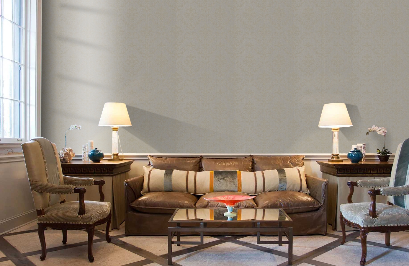 Обои 2903-42 фото в интерьере кабинета