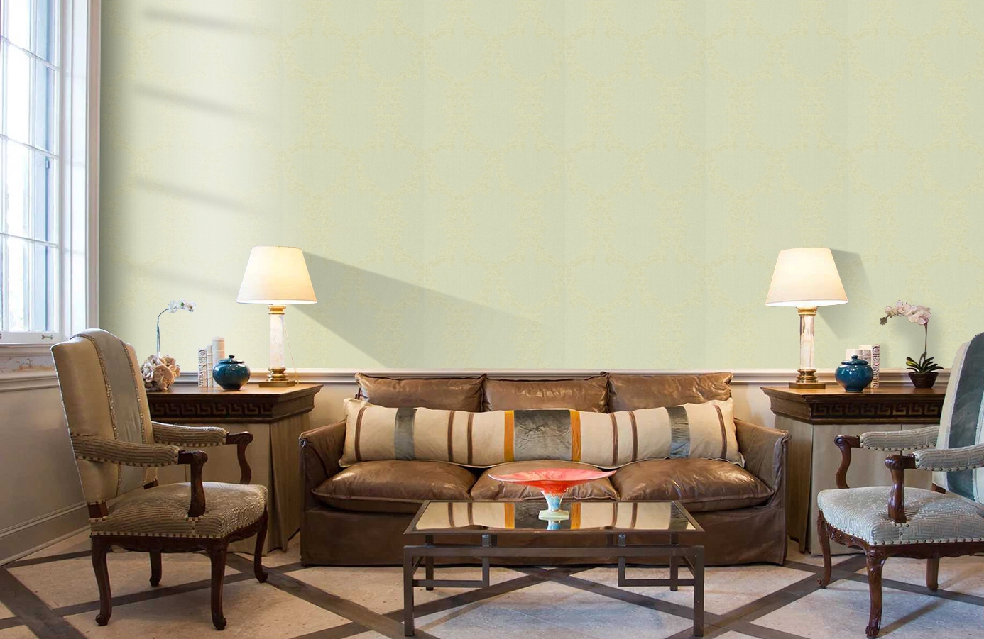 Обои 2904-34 фото в интерьере кабинета