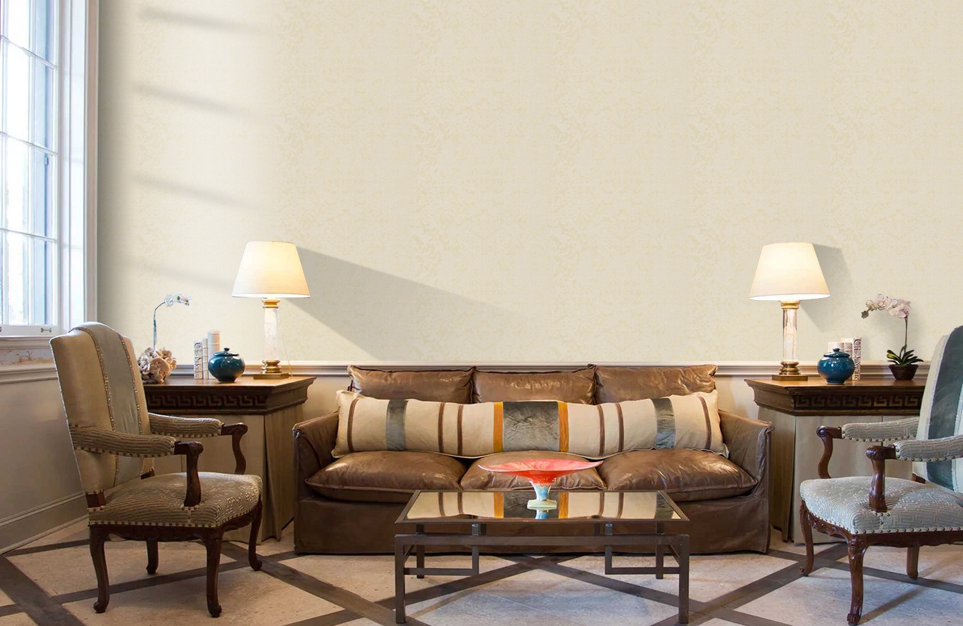 Обои 2905-26 фото в интерьере кабинета