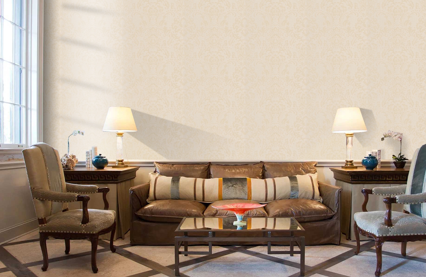 Обои 2905-71 фото в интерьере кабинета