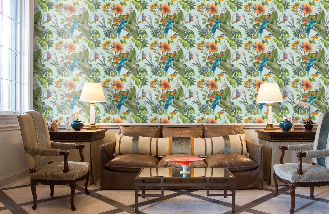 Обои 30015-2 фото в интерьере кабинета