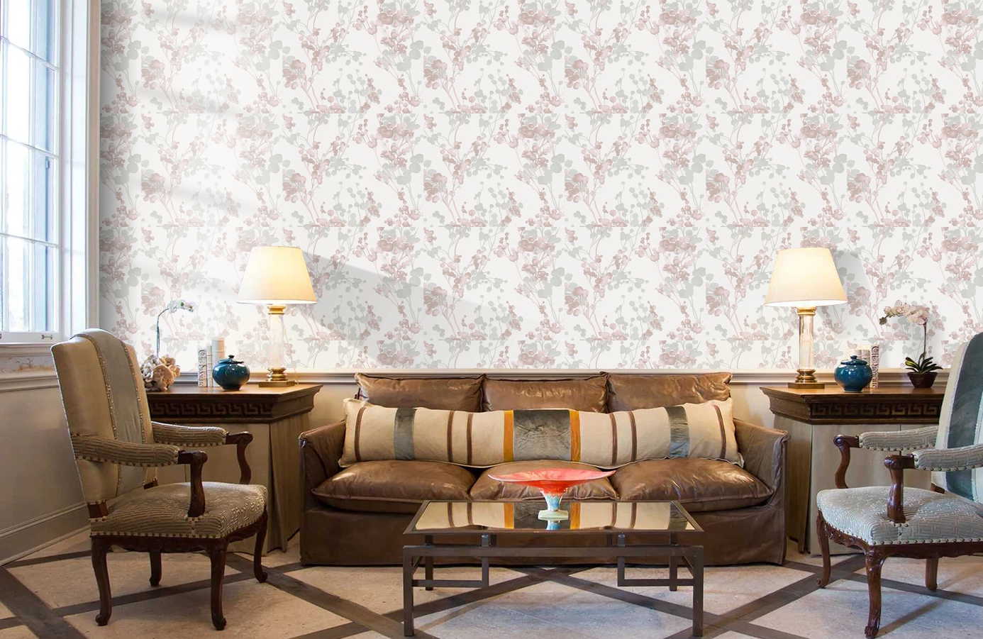 Обои 30056-3 фото в интерьере кабинета