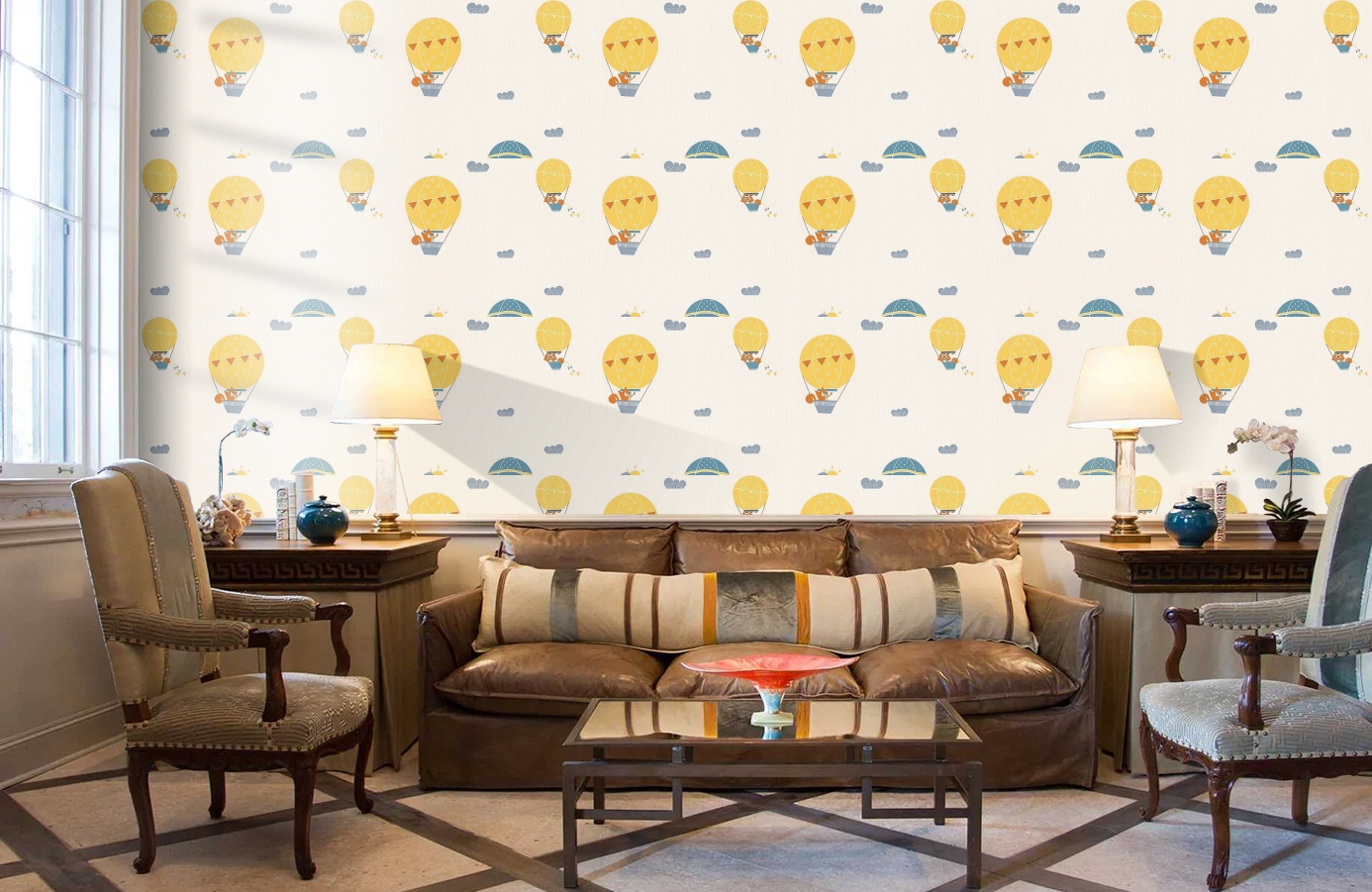 Обои 30295-2 фото в интерьере кабинета