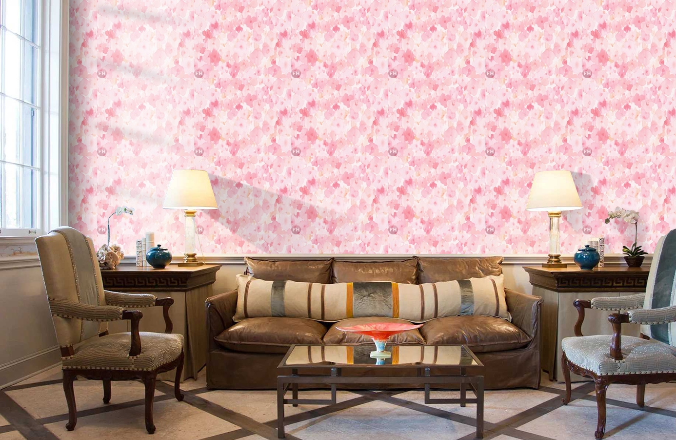 Обои 30450-2 фото в интерьере кабинета