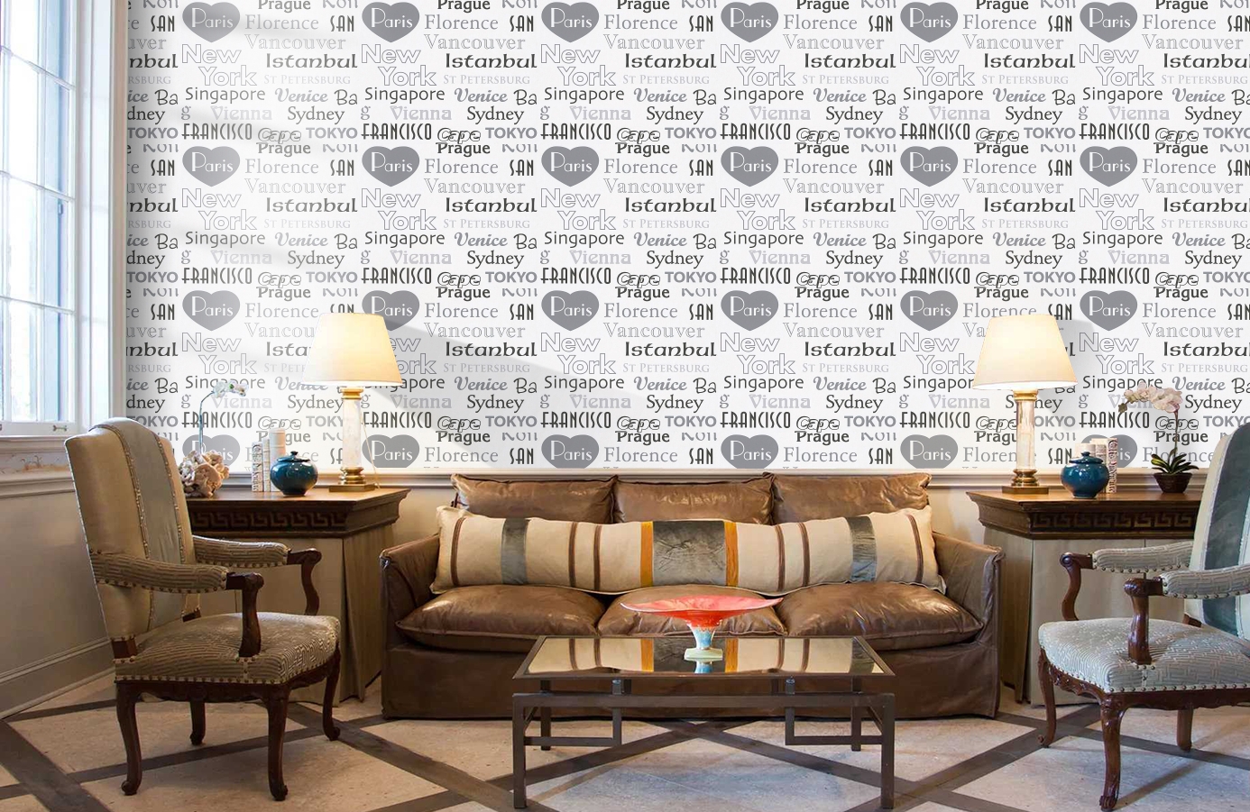 Обои 30467-1 фото в интерьере кабинета