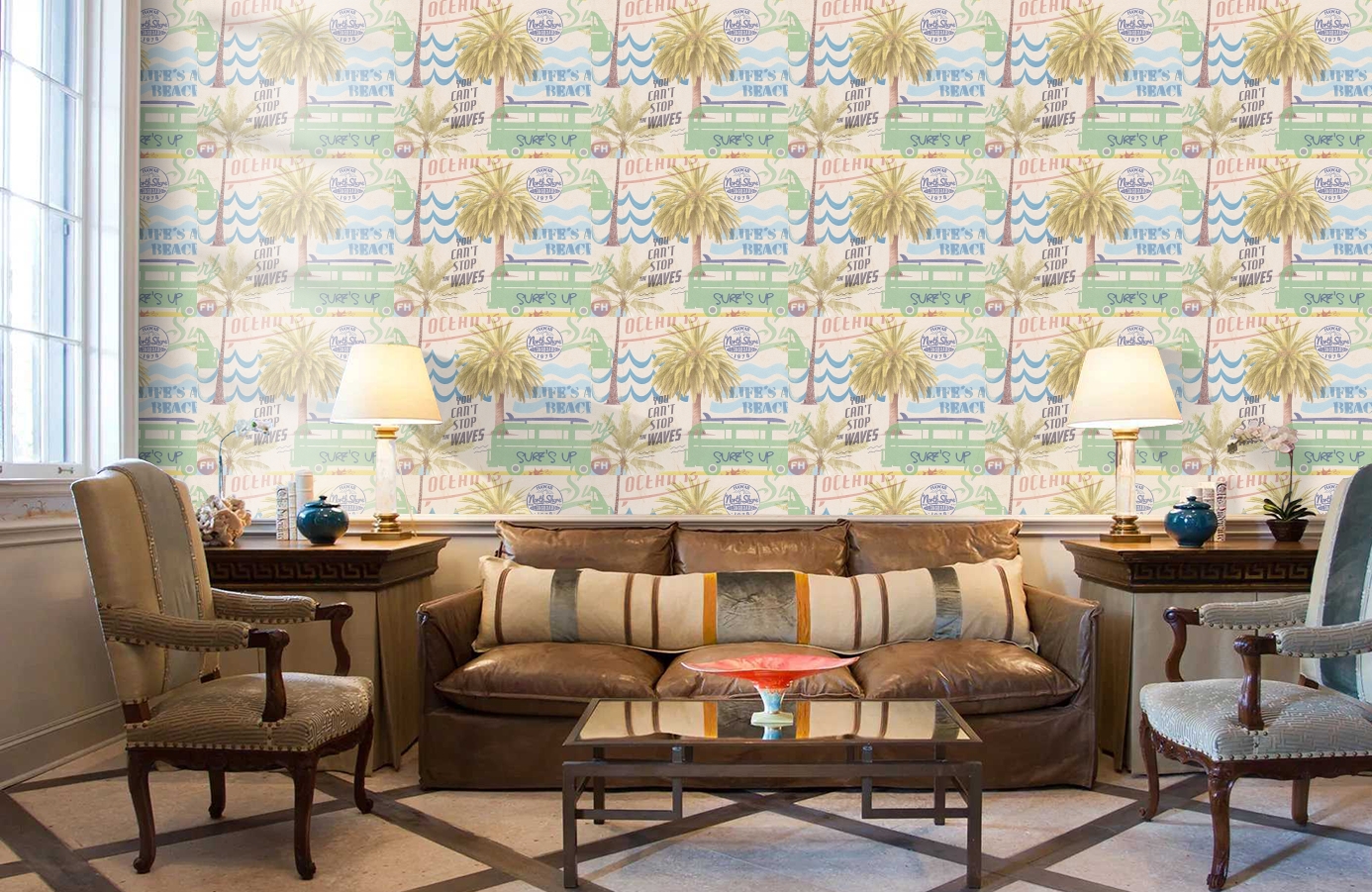 Обои 30469-1 фото в интерьере кабинета