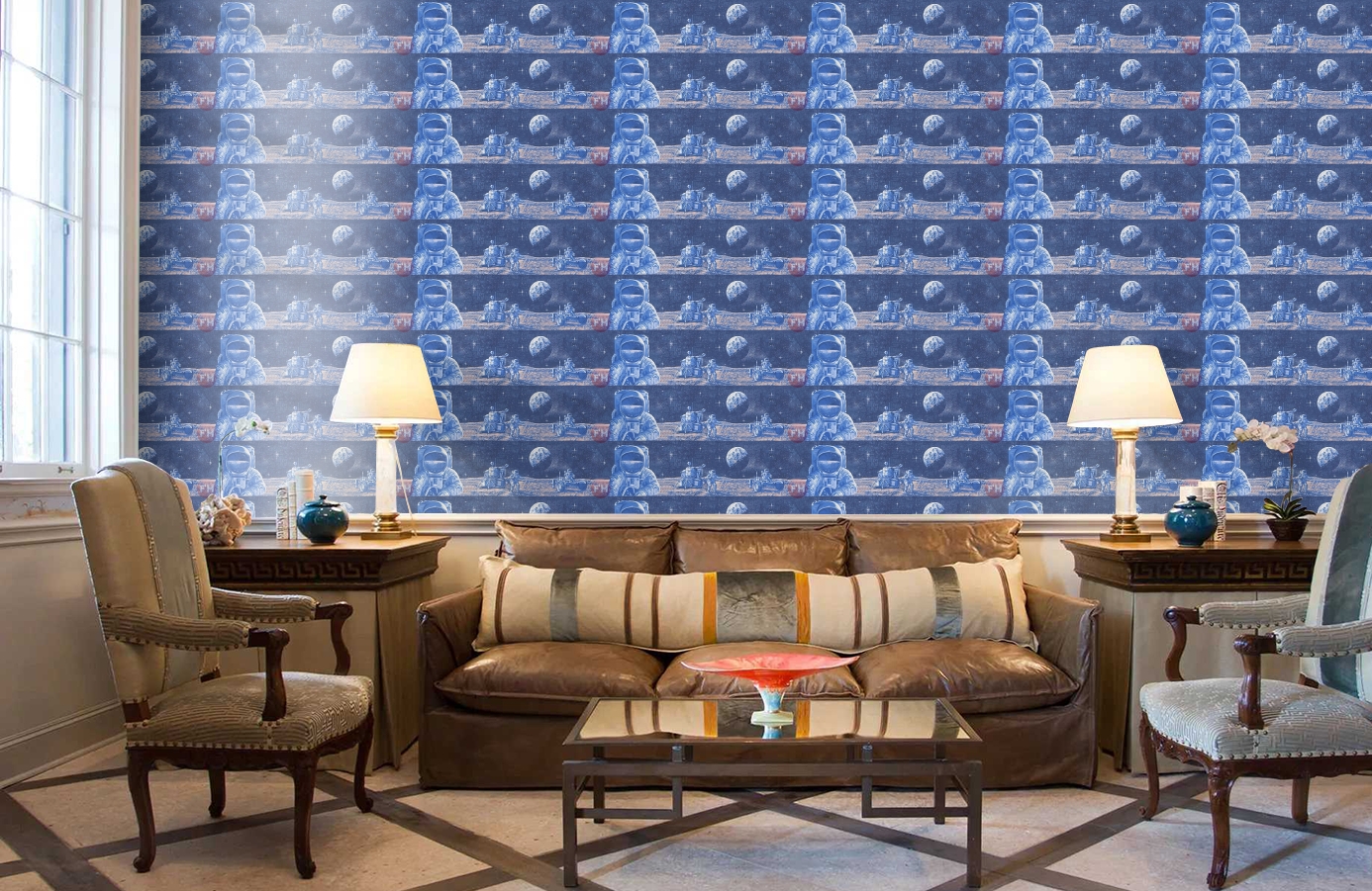 Обои 30490-1 фото в интерьере кабинета