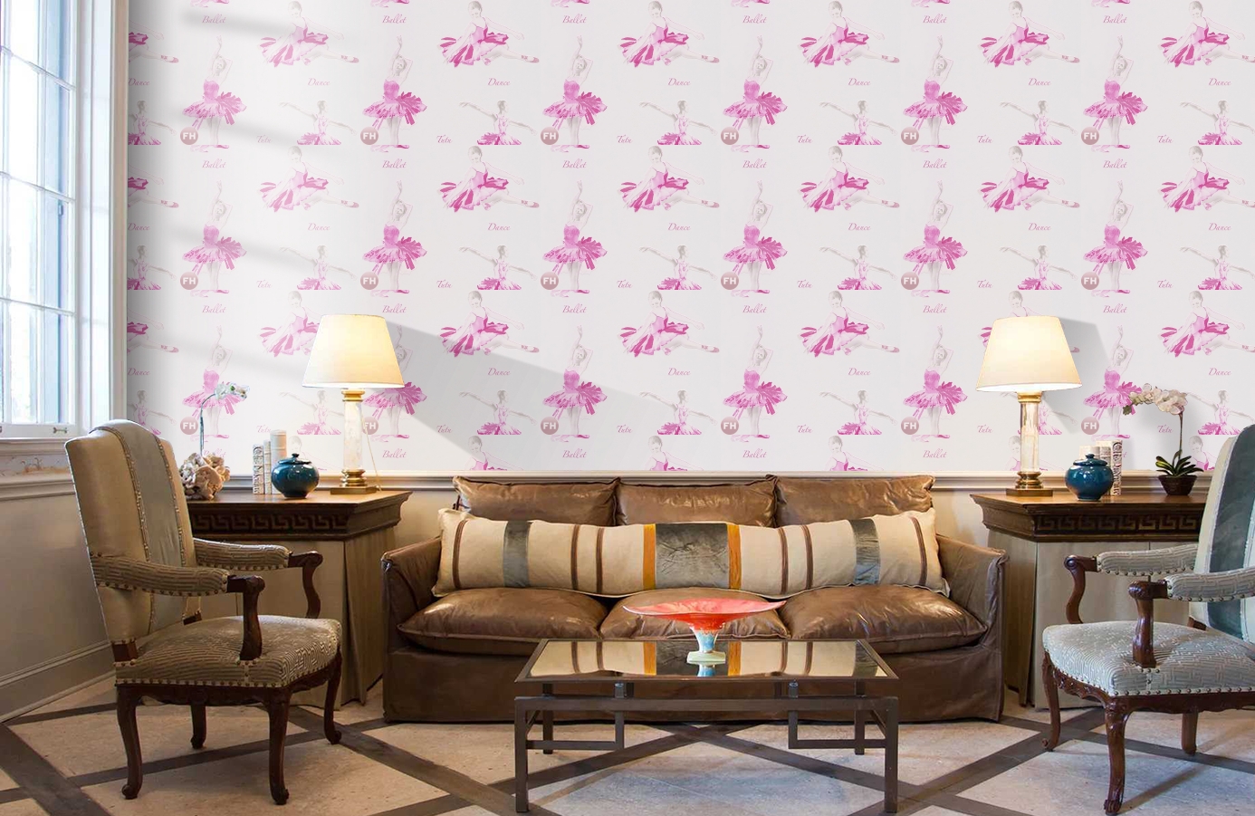 Обои 30528-1 фото в интерьере кабинета