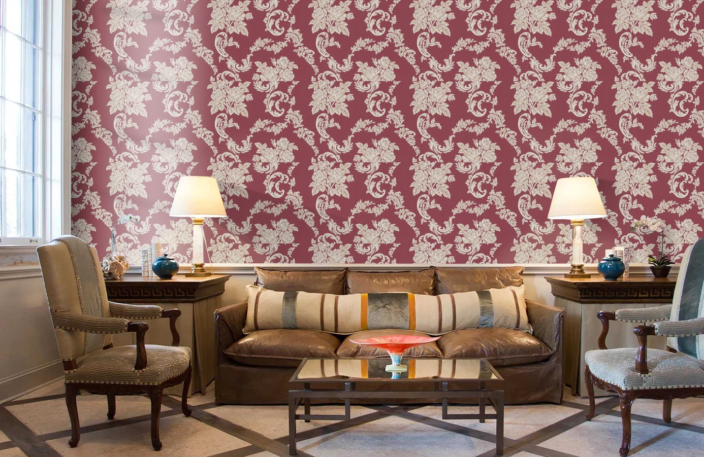 Обои 33867-4 фото в интерьере кабинета