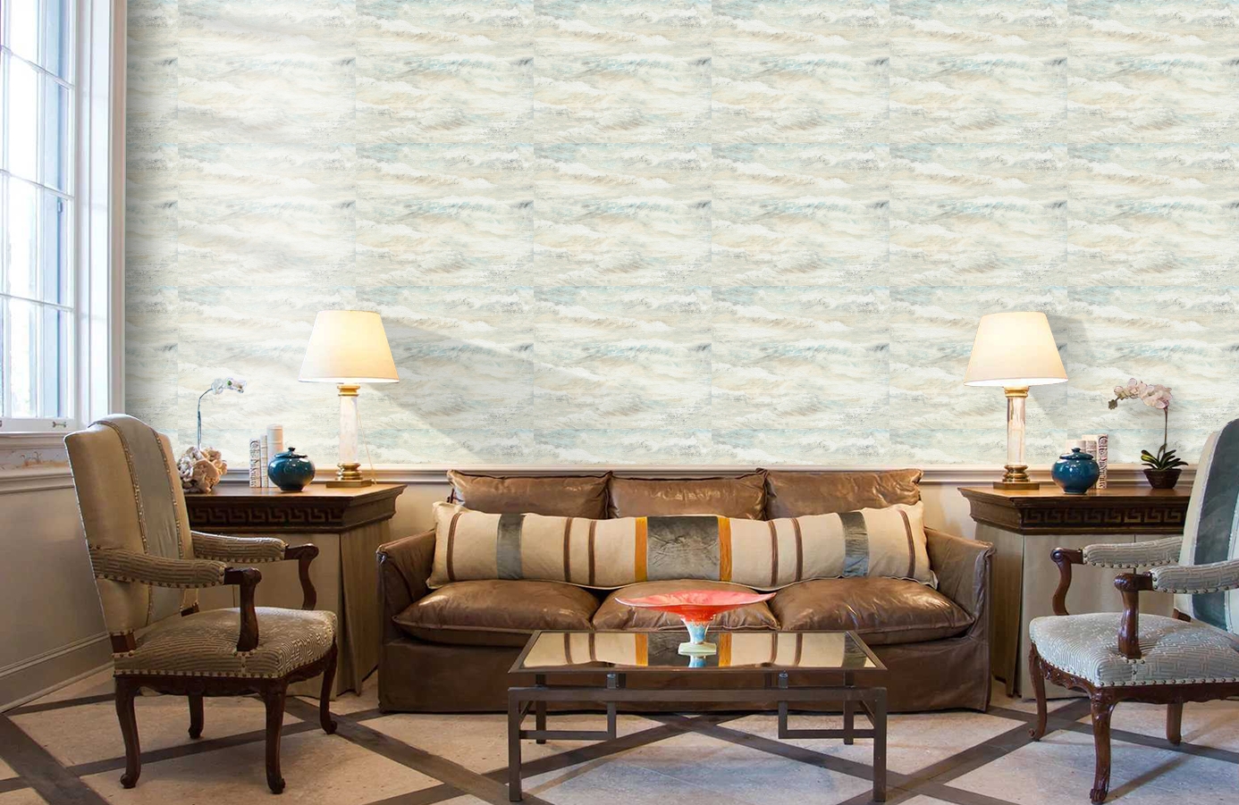 Обои 35409-1 фото в интерьере кабинета