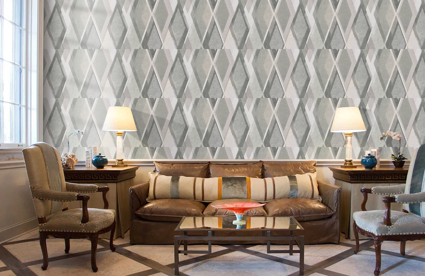 Обои 355914 фото в интерьере кабинета