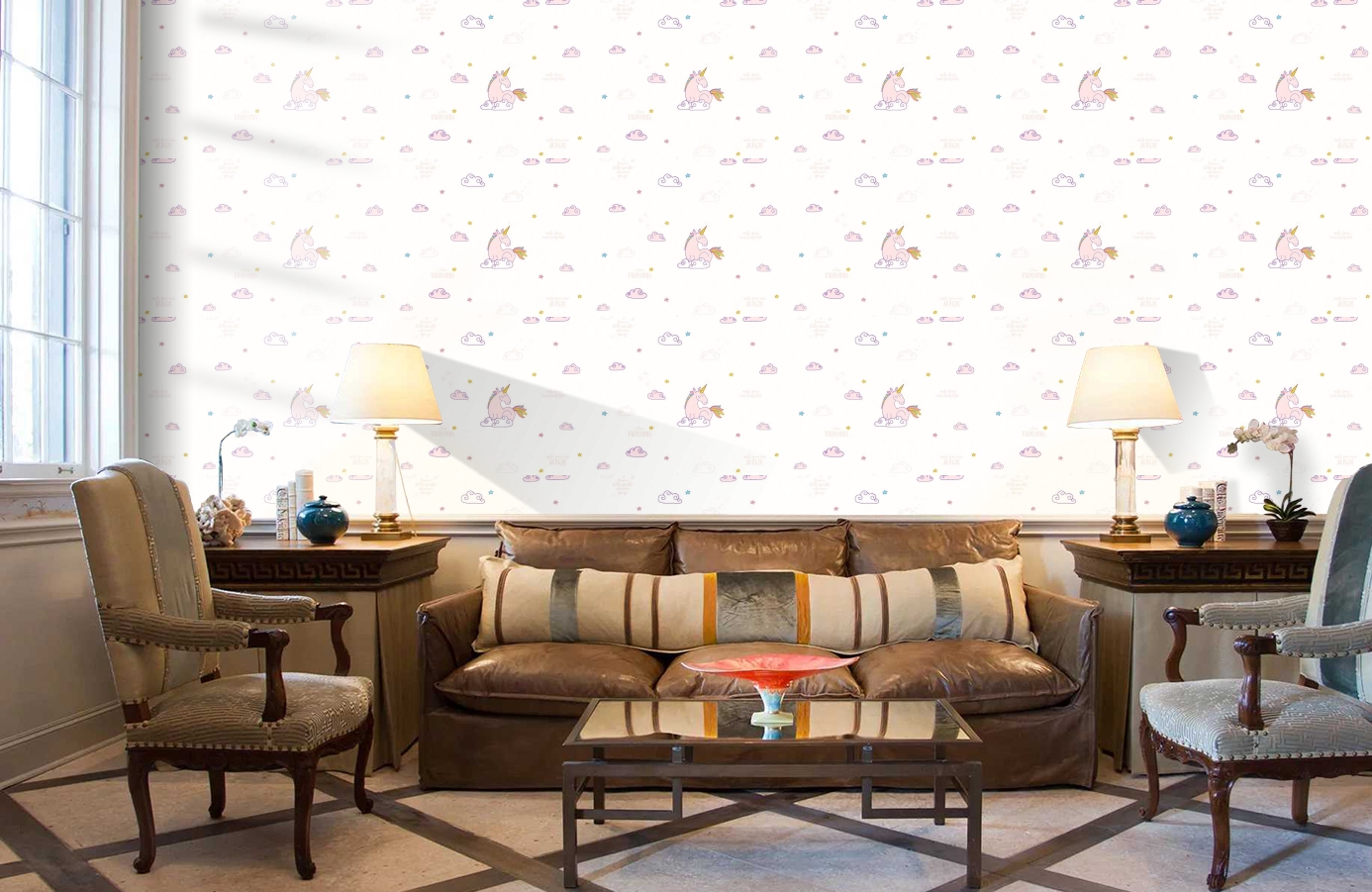 Обои 36158-1 фото в интерьере кабинета