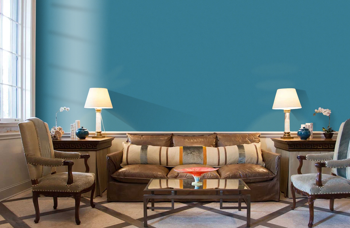 Обои 36899-6 фото в интерьере кабинета