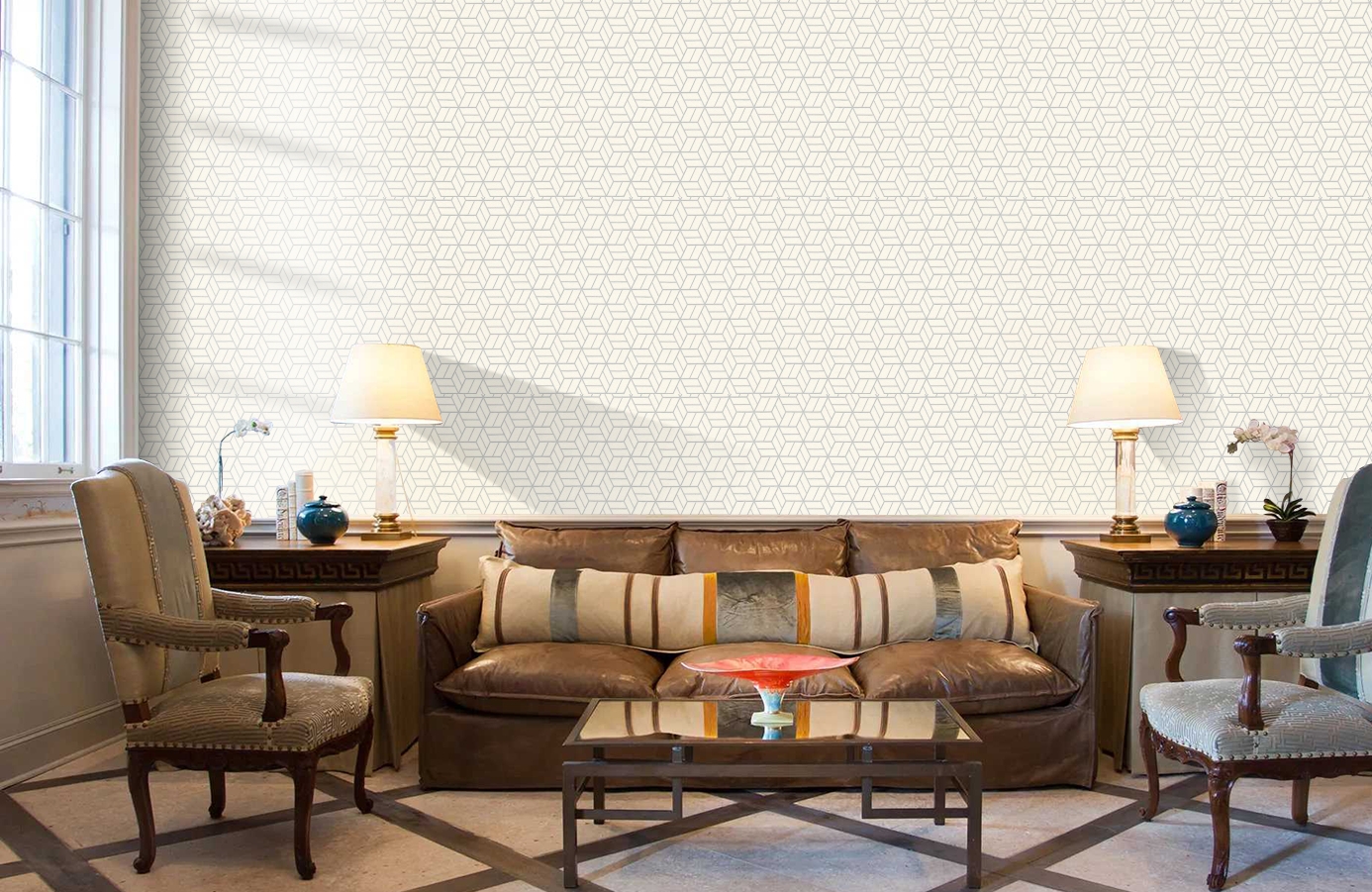 Обои 36920-3 фото в интерьере кабинета